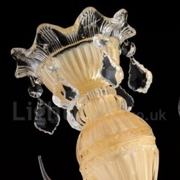 Lampadario a candela moderno contemporaneo in cristallo