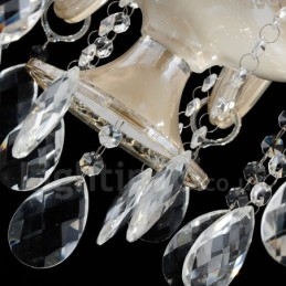 Lampadario a candela moderno contemporaneo in cristallo