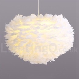 Lampadario moderno contemporaneo a piume multicolore E14