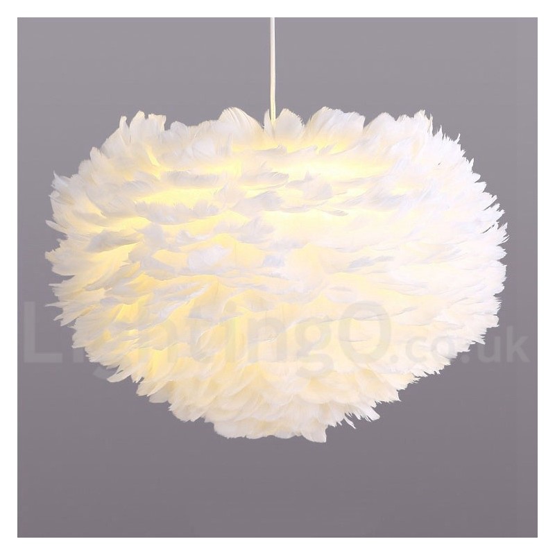 Lampadario moderno contemporaneo a piume multicolore E14