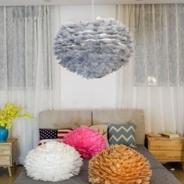 Lampadario moderno contemporaneo a piume multicolore E14