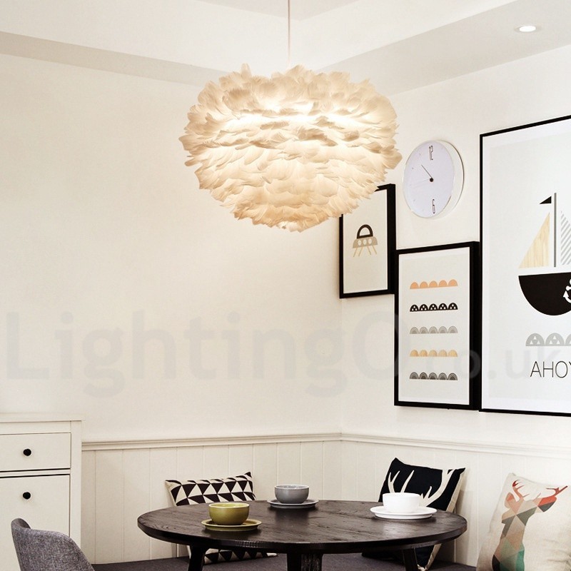 Lampadario moderno contemporaneo a piume multicolore E14