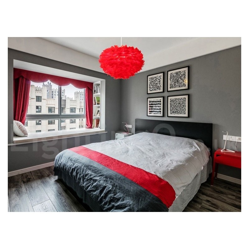 Lampadario moderno contemporaneo a piume multicolore E14