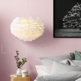 Lampadario moderno contemporaneo a piume multicolore E14