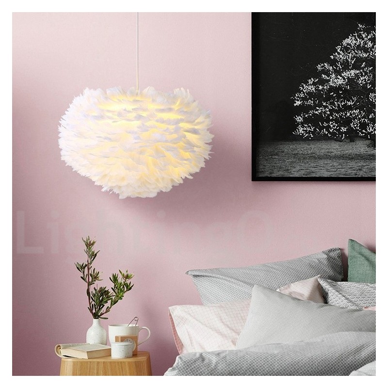 Lampadario moderno contemporaneo a piume multicolore E14