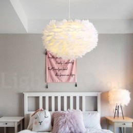 Lampadario moderno contemporaneo a piume multicolore E14