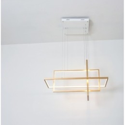 Lampada a sospensione lineare LED dimmerabile con telecomando, alluminio verniciato, design moderno