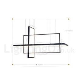 Lampada a sospensione lineare LED dimmerabile con telecomando, alluminio verniciato, design moderno