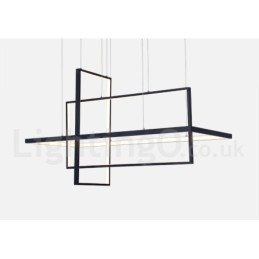Lampada a sospensione lineare LED dimmerabile con telecomando, alluminio verniciato, design moderno