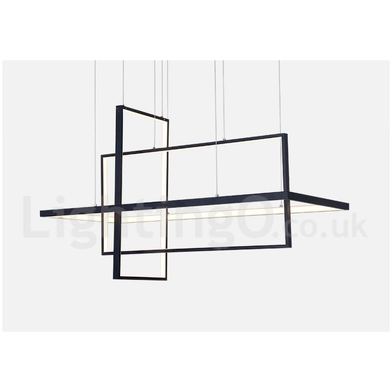 Lampada a sospensione lineare LED dimmerabile con telecomando, alluminio verniciato, design moderno