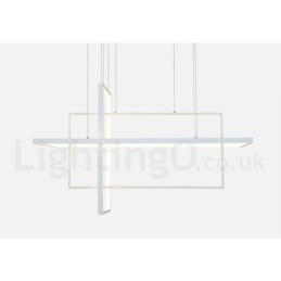Lampada a sospensione lineare LED dimmerabile con telecomando, alluminio verniciato, design moderno