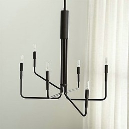 Lampadario in metallo dipinto stile country a candela 6 luci E12/E14