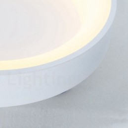 Plafoniera rotonda in legno multicolore dimmerabile con paralume in acrilico stile nordico