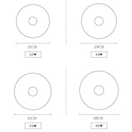 Lampada da soffitto rotonda nordica in legno e acrilico, ultra sottile, dimmerabile