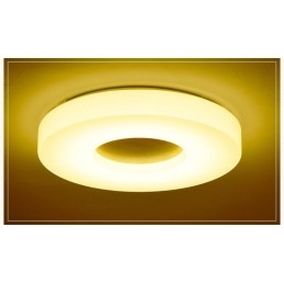 Lampada da soffitto rotonda nordica in legno e acrilico, ultra sottile, dimmerabile
