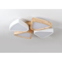 Lampada da soffitto nordica ultra sottile in legno e acrilico dimmerabile 63/80 cm