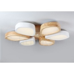 Lampada da soffitto nordica ultra sottile in legno e acrilico dimmerabile 63/80 cm