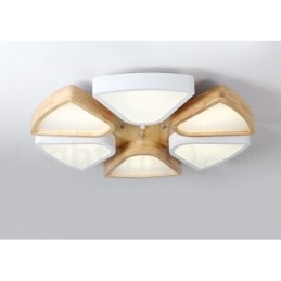 Lampada da soffitto nordica ultra sottile in legno e acrilico dimmerabile 63/80 cm