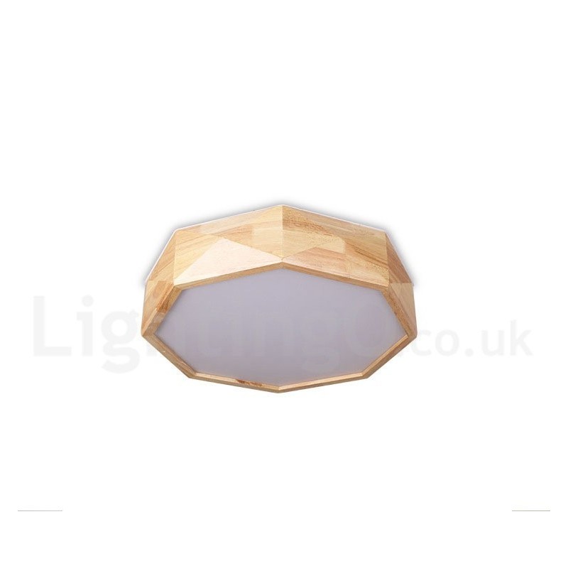 Lampada da soffitto LED in legno e acrilico stile nordico dimmerabile