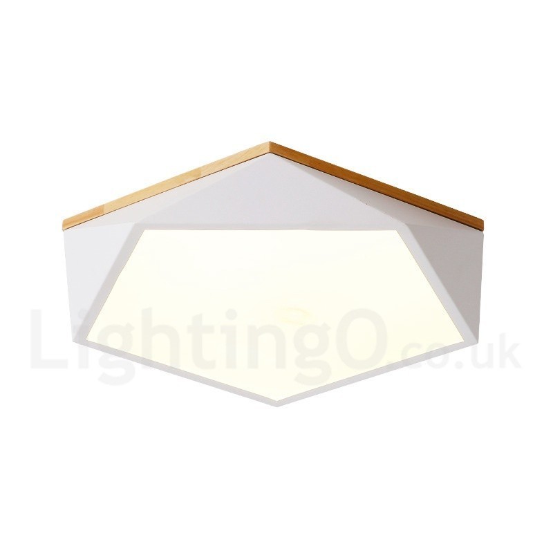 Plafoniera in legno multicolore Macaron dimmerabile con paralume in acrilico