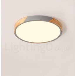 Plafoniera ultrasottile in legno macaron multicolore dimmerabile con paralume in acrilico