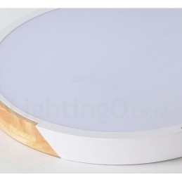 Plafoniera ultrasottile in legno macaron multicolore dimmerabile con paralume in acrilico