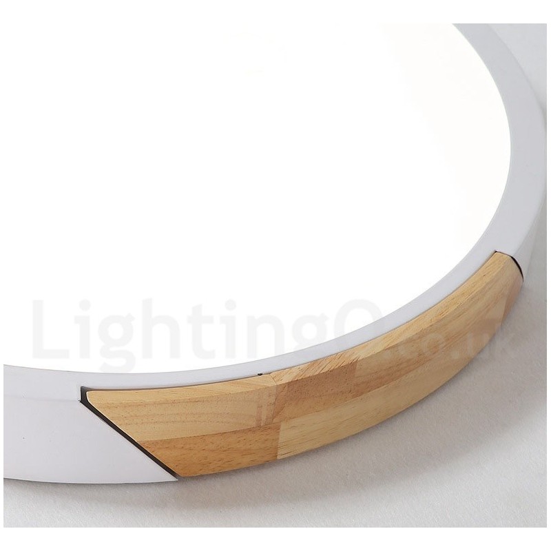 Plafoniera ultrasottile in legno macaron multicolore dimmerabile con paralume in acrilico