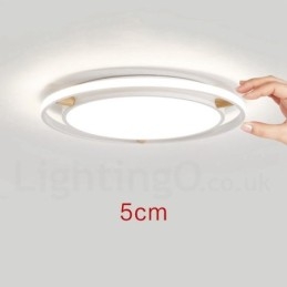 Plafoniera rotonda multicolore Macaron ultra sottile in legno e acrilico dimmerabile