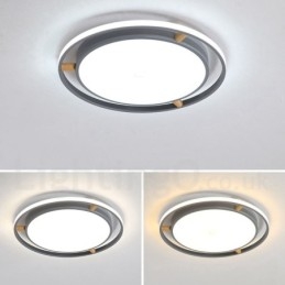 Plafoniera rotonda multicolore Macaron ultra sottile in legno e acrilico dimmerabile