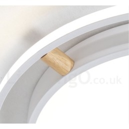 Plafoniera rotonda multicolore Macaron ultra sottile in legno e acrilico dimmerabile