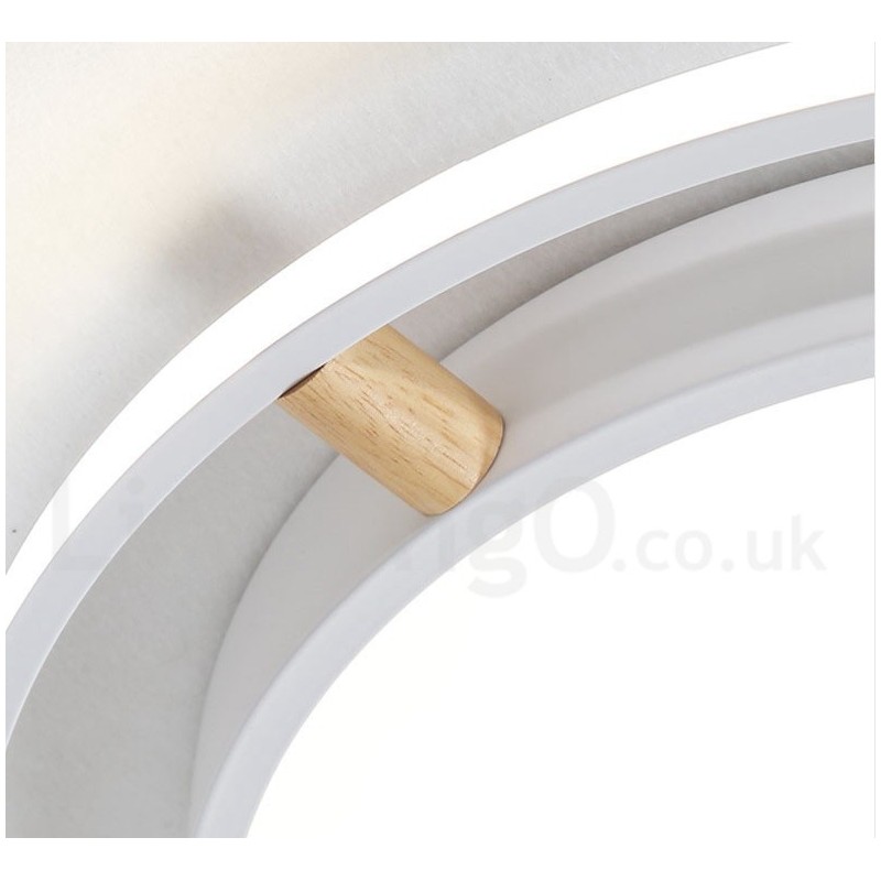 Plafoniera rotonda multicolore Macaron ultra sottile in legno e acrilico dimmerabile