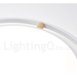 Plafoniera rotonda multicolore Macaron ultra sottile in legno e acrilico dimmerabile