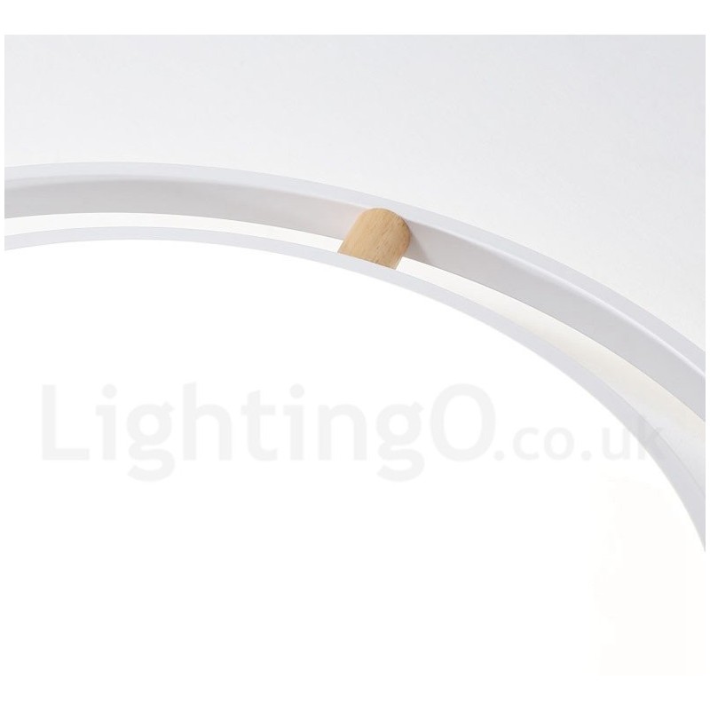 Plafoniera rotonda multicolore Macaron ultra sottile in legno e acrilico dimmerabile