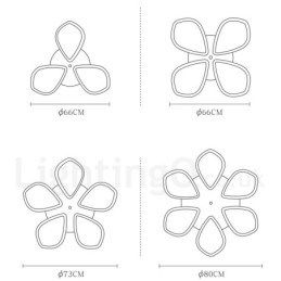Plafoniera in legno a petalo con paralume in acrilico stile nordico