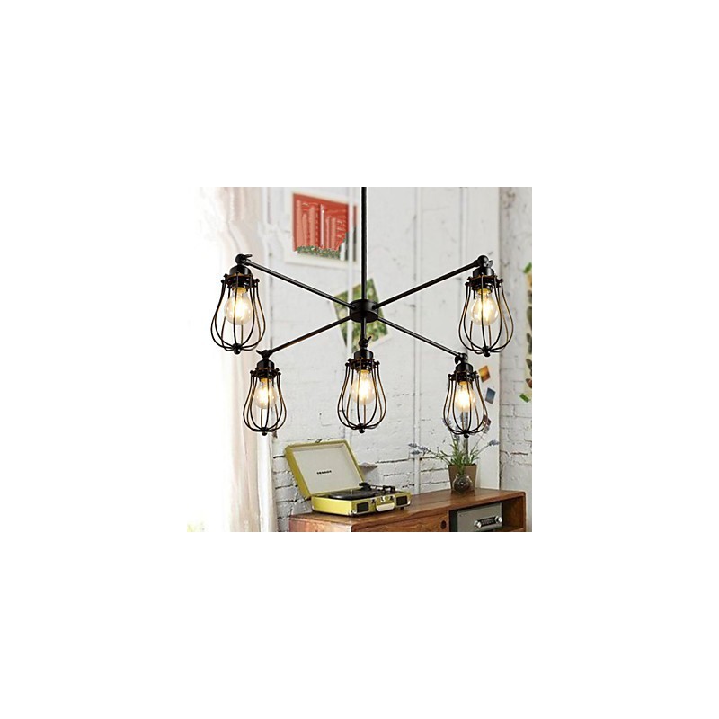 Lampadario mini moderno contemporaneo in metallo, 3 luci E26/E27