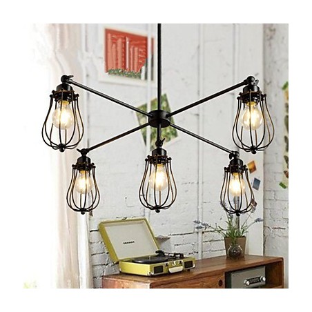 Lampadario mini moderno contemporaneo in metallo, 3 luci E26/E27