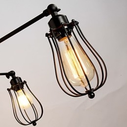 Lampadario mini moderno contemporaneo in metallo, 3 luci E26/E27