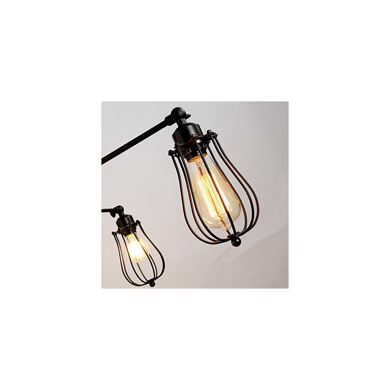 Lampadario mini moderno contemporaneo in metallo, 3 luci E26/E27