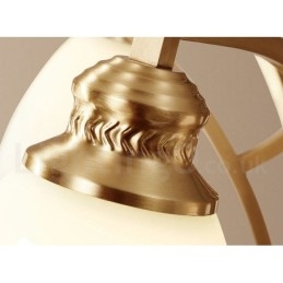 Lampadario a sospensione in ottone e vetro rustico retrò vintage