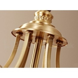 Lampadario a sospensione in ottone e vetro rustico retrò vintage