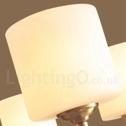 Lampadario a sospensione in ottone e vetro, rustico retrò vintage, 3/5/6/8/10 luci