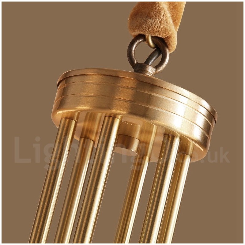 Lampadario a sospensione in ottone e vetro, rustico retrò vintage, 3/5/6/8/10 luci