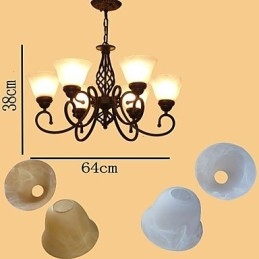 Lampadario rustico vintage in metallo e vetro per camera bambini