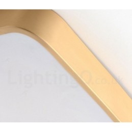 Plafoniera a filo rettangolare in ottone con paralume in acrilico, LED, dimmerabile, ultra sottile