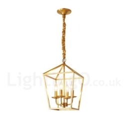 Lampada a sospensione rustica vintage in ottone puro E14 28 x 40 cm