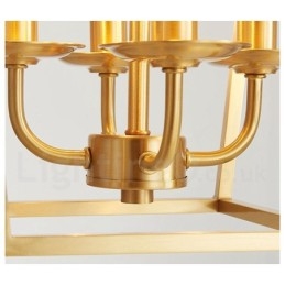 Lampada a sospensione rustica vintage in ottone puro E14 28 x 40 cm