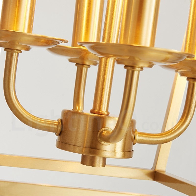 Lampada a sospensione rustica vintage in ottone puro E14 28 x 40 cm