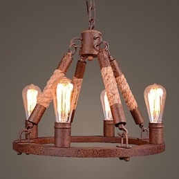 Lampadario a sospensione vintage in corda industriale creativo stile americano