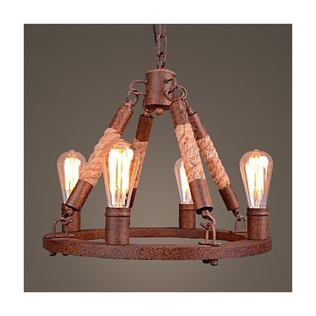 Lampadario a sospensione vintage in corda industriale creativo stile americano