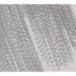 Lampadario a nappe in alluminio argentato, sospensione di design